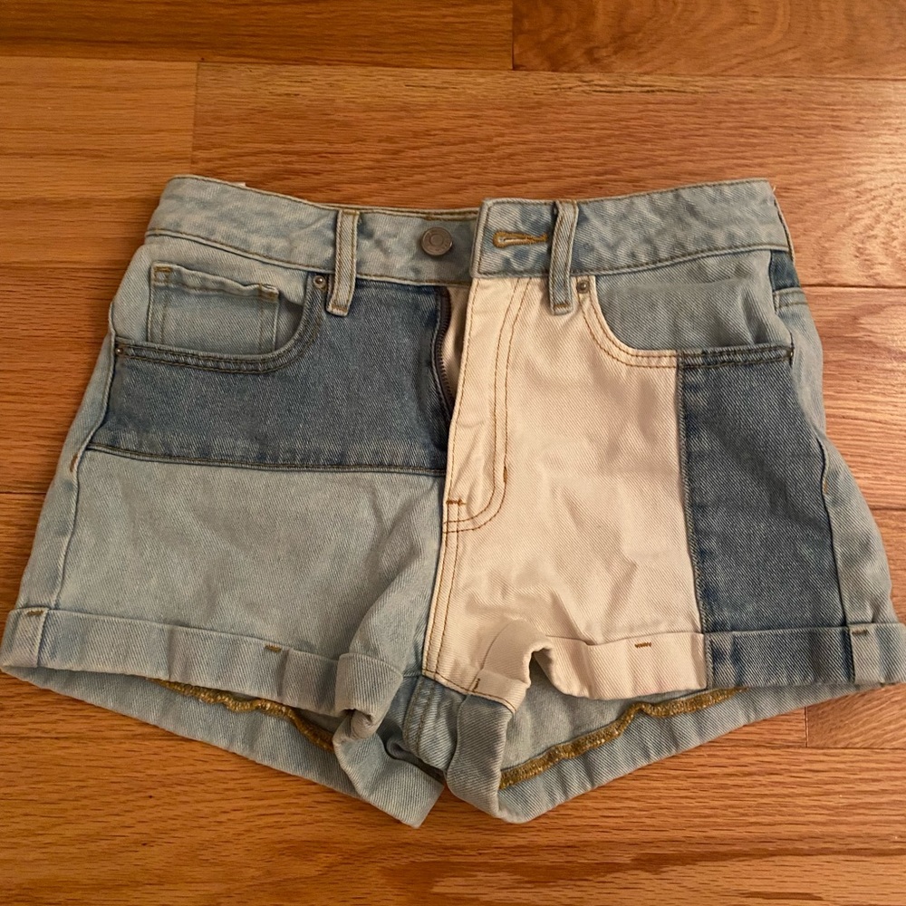 pacsun patchwork shorts